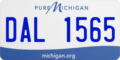 MI license plate DAL1565