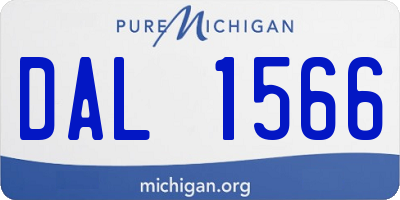 MI license plate DAL1566