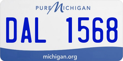 MI license plate DAL1568
