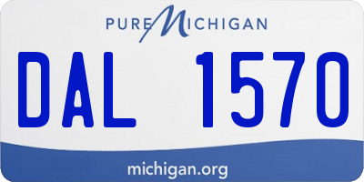MI license plate DAL1570