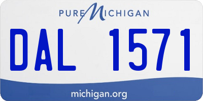 MI license plate DAL1571