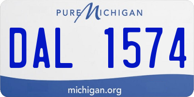 MI license plate DAL1574