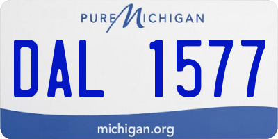 MI license plate DAL1577