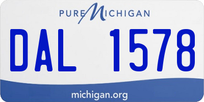 MI license plate DAL1578