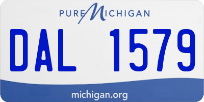 MI license plate DAL1579