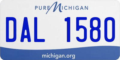 MI license plate DAL1580