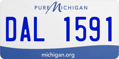 MI license plate DAL1591