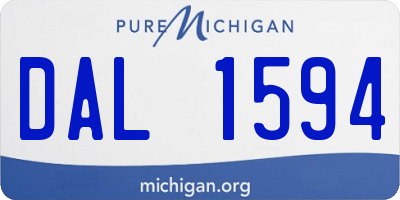 MI license plate DAL1594
