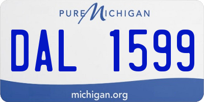 MI license plate DAL1599