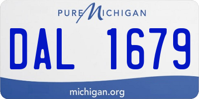 MI license plate DAL1679