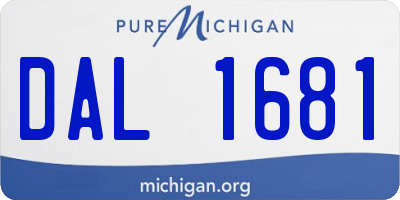 MI license plate DAL1681