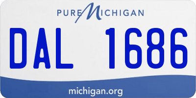MI license plate DAL1686