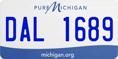 MI license plate DAL1689