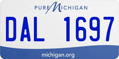 MI license plate DAL1697
