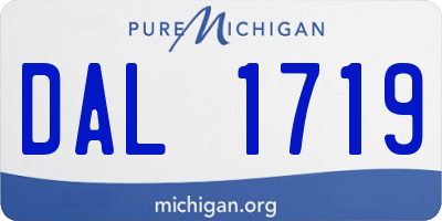 MI license plate DAL1719