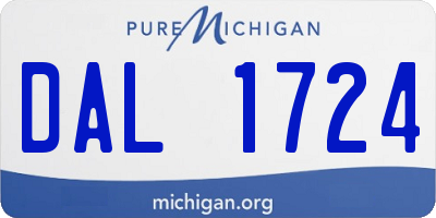 MI license plate DAL1724