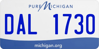 MI license plate DAL1730