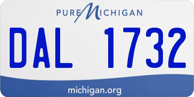 MI license plate DAL1732
