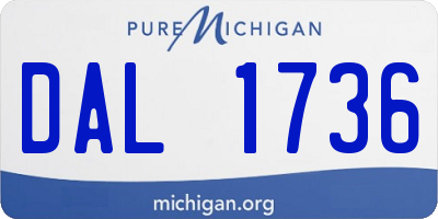 MI license plate DAL1736