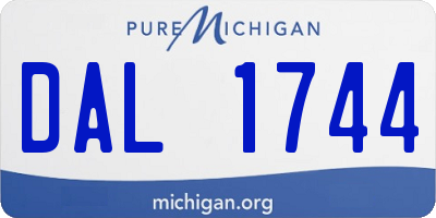 MI license plate DAL1744