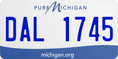 MI license plate DAL1745