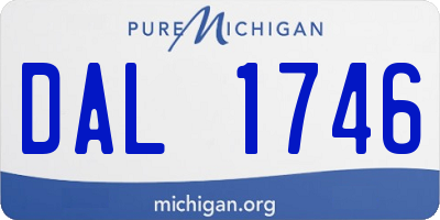 MI license plate DAL1746