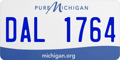 MI license plate DAL1764