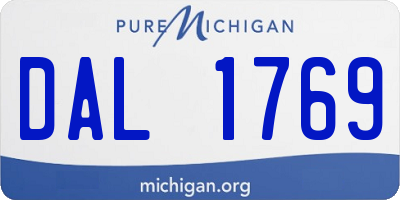 MI license plate DAL1769