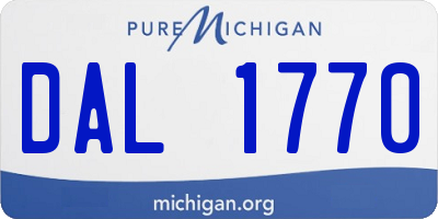 MI license plate DAL1770