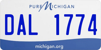 MI license plate DAL1774