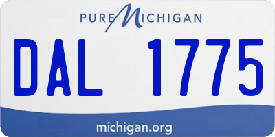 MI license plate DAL1775