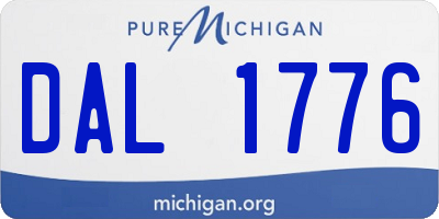 MI license plate DAL1776