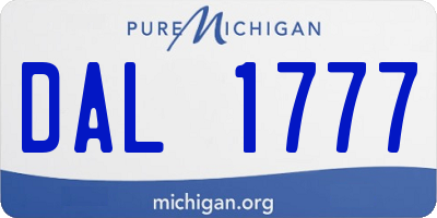 MI license plate DAL1777