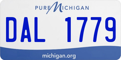 MI license plate DAL1779