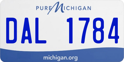 MI license plate DAL1784