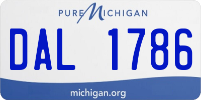 MI license plate DAL1786