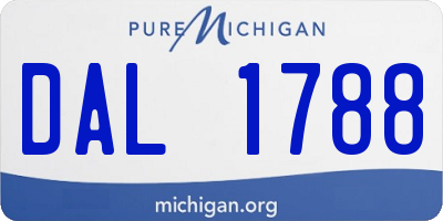 MI license plate DAL1788