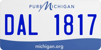 MI license plate DAL1817