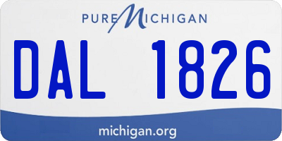 MI license plate DAL1826