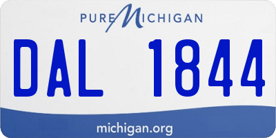 MI license plate DAL1844