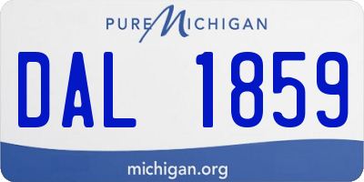 MI license plate DAL1859