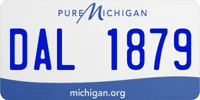 MI license plate DAL1879