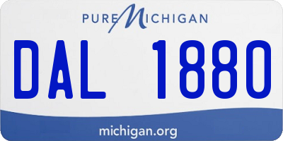 MI license plate DAL1880