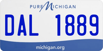 MI license plate DAL1889