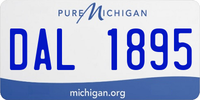 MI license plate DAL1895