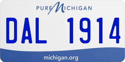 MI license plate DAL1914