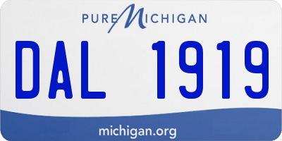MI license plate DAL1919