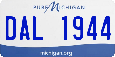 MI license plate DAL1944