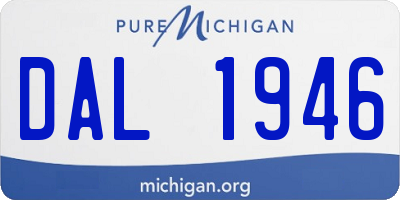 MI license plate DAL1946
