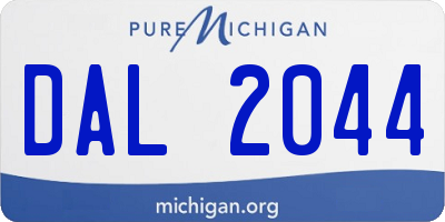 MI license plate DAL2044